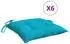 vidaXL Stuhlkissen 6 Stk. Türkis 40x40x7cm Stoff (361506)