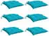 vidaXL Stuhlkissen 6 Stk. Türkis 40x40x7cm Stoff (361506)