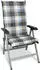 Beautissu Sunny BK Hochlehner 120x50x6cm Blau Kariert