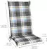 Beautissu Sunny BK Hochlehner 120x50x6cm Blau Kariert