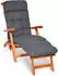 Beautissu Flair DC Deckchairauflage 200x50x8cm Graphitgrau 2tlg
