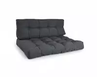 Palettenkissen Outdoor 1x Sitzkissen & 1x R&uuml;ckenkissen, Grau