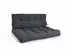 Beautissu ECO Style Palettenkissen Sitz 120x80x15cm Graphitgrau + Rücken 1tlg