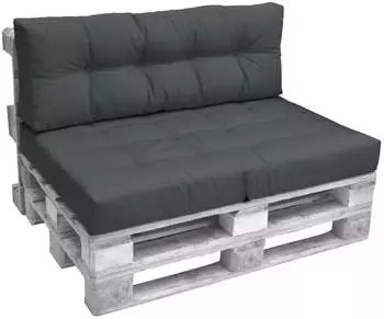 Beautissu ECO Elements Palettenkissen Sitz + R&uuml;cken Graphitgrau 1tlg