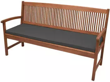 Beautissu Base BK Bankauflage 120x48x5cm Graphitgrau