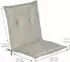 Beautissu 8er Set Niedriglehner Auflage Loft NL 100x50x6cm Hellgrau