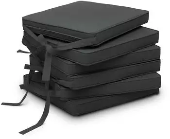 Beautissu 6er Set Loft SK Stuhlkissen 45x40x5cm Graphitgrau