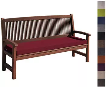 sunnypillow Bankauflage Outdoor 100x30x5cm, abnehmbarer Bezug, Rot
