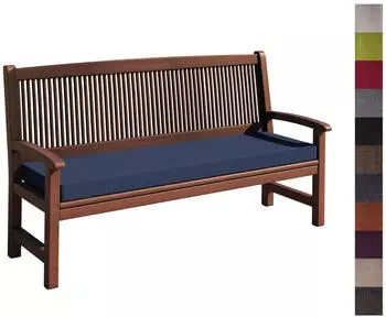 sunnypillow Bankauflage Outdoor 130x40x5cm Blau, abnehmbarer Bezug (2365)