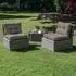 Beautissu Flair Loungekissen Outdoor Sitz 50x50x10cm Hellgrau