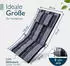 Beautissu Sun-HL Hochlehner 119x50x8cm Anthrazit-Gestreift