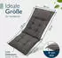 Beautissu Sun-HL Hochlehner 119x50x8cm Taupe