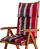 Beautissu Sun-HL Hochlehner 119x50x8cm Rot-Anthrazit-Gestreift