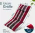 Beautissu Sun-HL Hochlehner 119x50x8cm Rot-Anthrazit-Gestreift