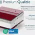 Beautissu Sun-HL Hochlehner 119x50x8cm Rot-Anthrazit-Gestreift