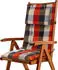 Beautissu Sun-HL Hochlehner 119x50x8cm Orange-Beige-Kariert