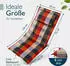 Beautissu Sun-HL Hochlehner 119x50x8cm Orange-Beige-Kariert