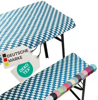 NYVI Bierbankauflagen Set 130x70cm Bayrische Raute