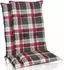 Beautissu 2er Set Hochlehner Auflagen Set 120x50cm Polster Bordeaux Kariert