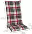Beautissu 2er Set Hochlehner Auflagen Set 120x50cm Polster Bordeaux Kariert
