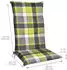 Beautissu 2er Set Hochlehner Auflagen Set 120x50cm Polster Grün Kariert