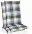 Beautissu 2er Set Hochlehner Auflagen Set 120x50cm Polster Blau Kariert