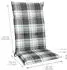 Beautissu 2er Set Hochlehner Auflagen Set 120x50cm Polster Mintgrün Kariert