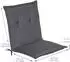 Beautissu 2er Set Niedriglehner Auflage Loft NL 100x50x6cm Graphitgrau