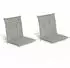 Beautissu 2er Set Niedriglehner Auflage Loft NL 100x50x6cm Hellgrau