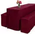 Beautissu 3tlg Biertischhussen Set für Bierzeltgarnitur 220x70cm Bordeaux