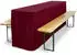 Beautissu 3tlg Biertischhussen Set für Bierzeltgarnitur 220x70cm Bordeaux