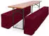 Beautissu 3tlg Biertischhussen Set für Bierzeltgarnitur 220x70cm Bordeaux