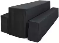 3tlg Biertischhussen Set F&uuml;r Bierzeltgarnitur 220x70cm Anthrazit