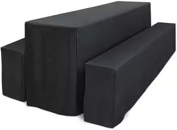 Beautissu 3tlg Biertischhussen Set f&uuml;r Bierzeltgarnitur 220x70cm Anthrazit