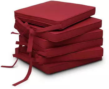 Beautissu 6er Set Loft SK Stuhlkissen 45x40x5cm Rot