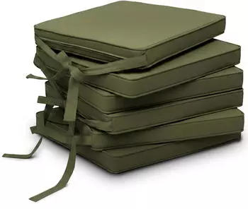 Beautissu 6er Set Loft SK Stuhlkissen 45x40x5cm Olivgr&uuml;n