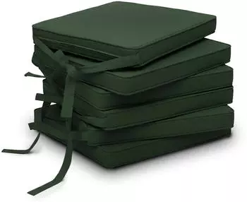 Beautissu 6er Set Loft SK Stuhlkissen 45x40x5cm Dunkelgr&uuml;n