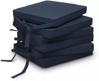 Beautissu 6er Set Loft SK Stuhlkissen 45x40x5cm Dunkelblau