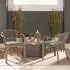 Beautissu 8er Set Loft SK Stuhlkissen 45x40cm mit Bändern Rutschfest Hellgrau