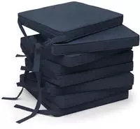 8er Set Loft Sk Stuhlkissen Dunkelblau, 45x40x5cm