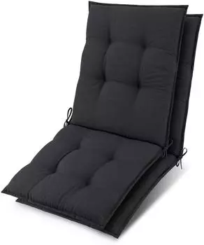 Beautissu Niedriglehner Auflage 2er Set 100x50x8cm Anthrazit (Sun-NL)