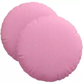 vidaXL Sitzkissen 2er-Set rund &Oslash;40x13cm rosa, Stoff (42014135)