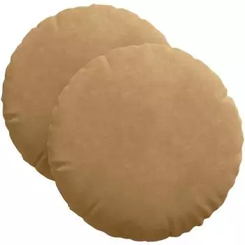 vidaXL Sitzkissen 2 St&uuml;ck braun &Oslash;40x13cm Samt (42014145)