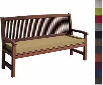 sunnypillow Bankauflage Outdoor 110x40x5cm, abnehmbarer Bezug, Beige (2884)