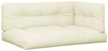 vidaXL Palettenkissen Stoff Creme 5er-Set