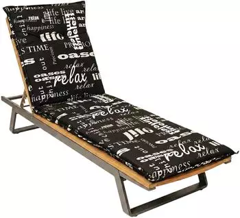 Spetebo Liegenauflage "Lifestyle" 190x60cm, schwarz (35811)