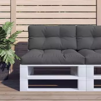 vidaXL Palettenkissen Anthrazit 80x40x12cm Stoff (360601)