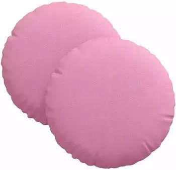 vidaXL Sitzkissen 2er-Set rosa &Oslash;30x13cm, Stoff (42014098)