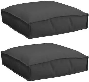 vidaXL Paletten-Sitzkissen 40x40x8cm Oxford-Stoff Schwarz 2er-Set