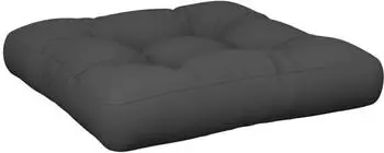 vidaXL Palettenkissen Stoff Schwarz 50x50x12cm